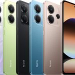 Redmi Note 14 4G official colors with front and rear views