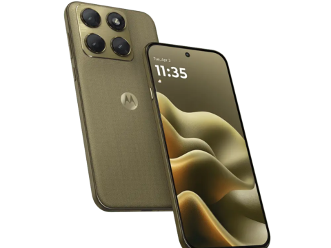 Motorola Edge (2026) in Martini Olive, official front and back product image