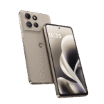 Motorola Moto G Power (2026) in Pure Cashmere, official front and back product render